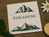 Einladungskarten im Alpen-Look – Natur, Höhe & Berge für besondere Anlässe