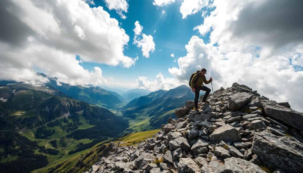 Bergsteiger in den Allgäuer Alpen