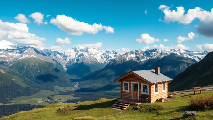 Mit einem fahrbaren Haus die Alpen erkunden