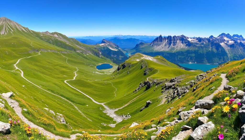 Wanderwege Alpensattel Übersicht