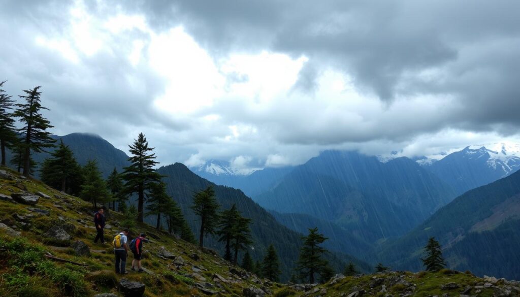 Wetterherausforderungen beim Bergwandern