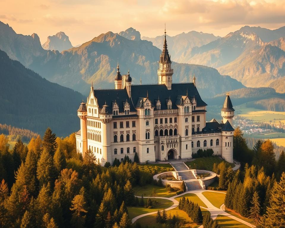 Architektur von Schloss Neuschwanstein Architektur von Schloss Neuschwanstein