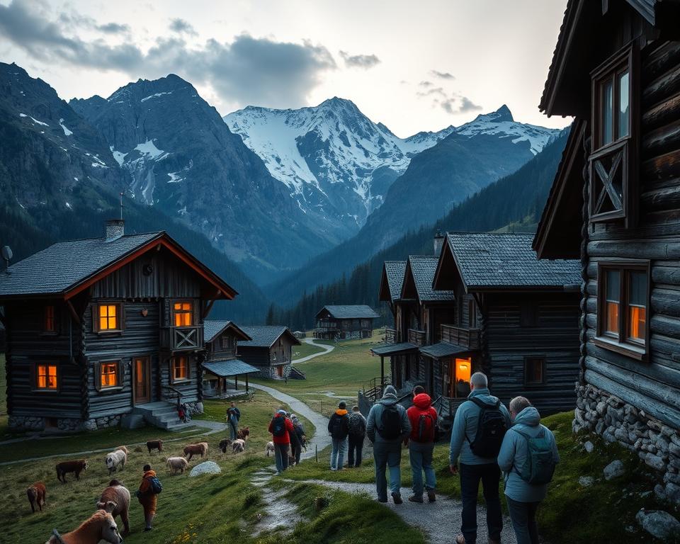Berghütten in den Alpen Berghütten in den Alpen