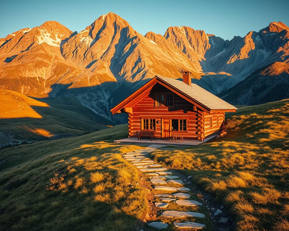 Berghütten in den albanischen Alpen Berghütten in den albanischen Alpen