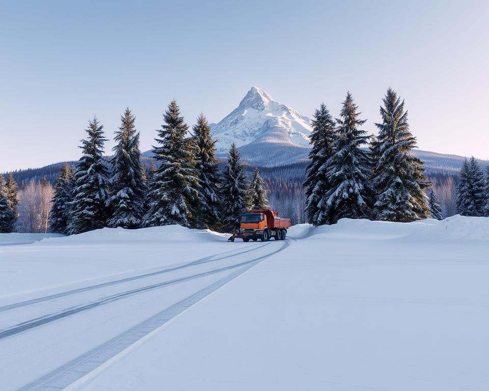 Winterparkplatz Kreuzeck Schneelandschaft Winterparkplatz Kreuzeck Schneelandschaft