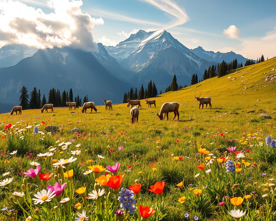 Alpine Pflanzen und Tierwelt der Salober Alm