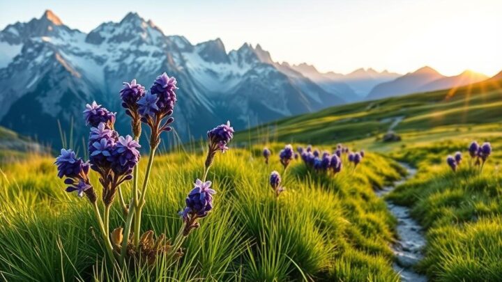 Die schöne Enzian Blume – Alpenblüte in voller Pracht