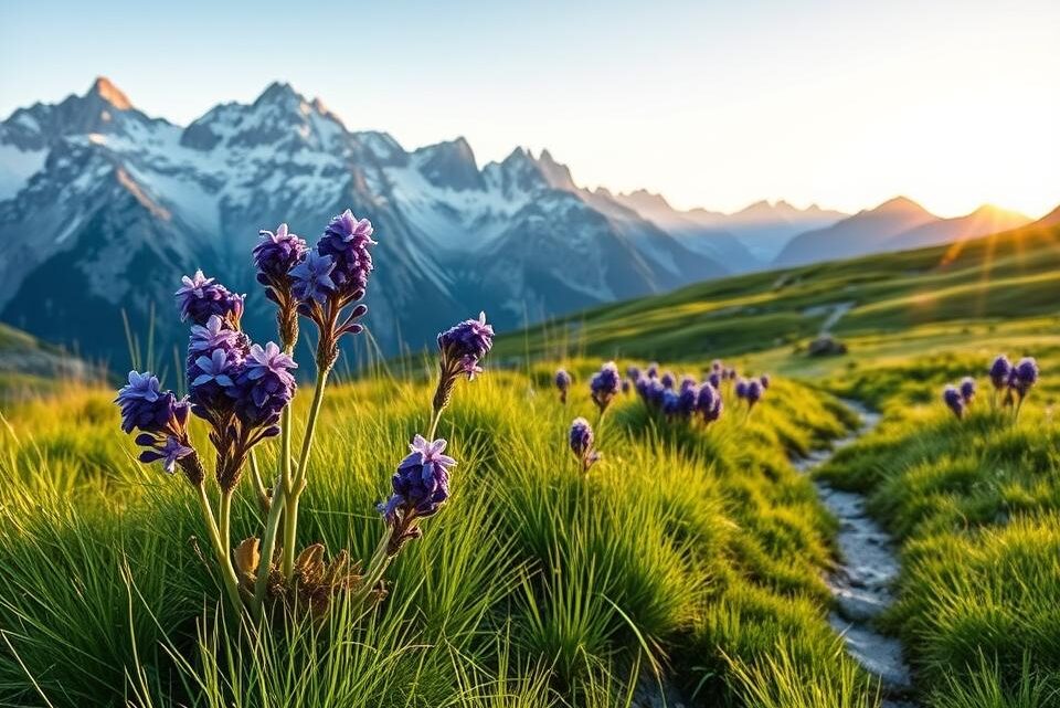 Die schöne Enzian Blume – Alpenblüte in voller Pracht