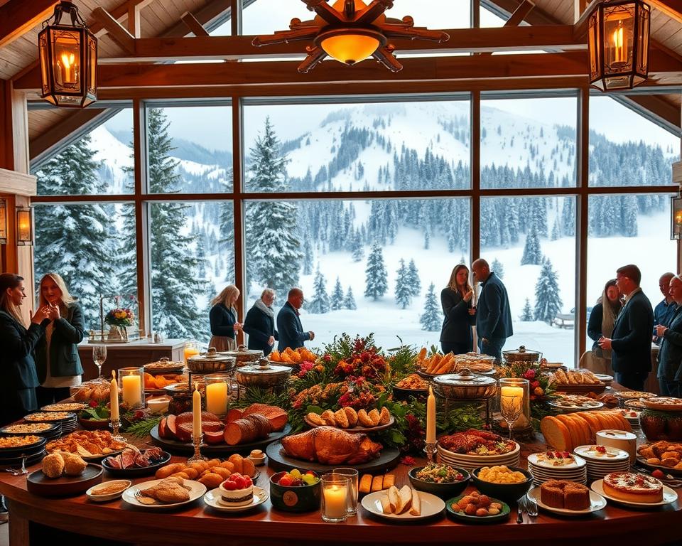 festliche Buffets in den Alpen