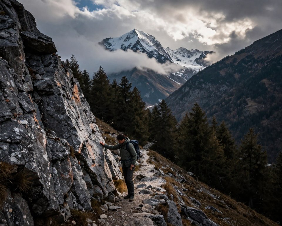 Alpine Gefahren in den Bergen